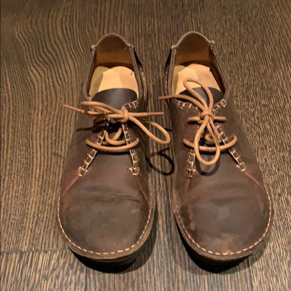 Clarks Originals brown leather shoes